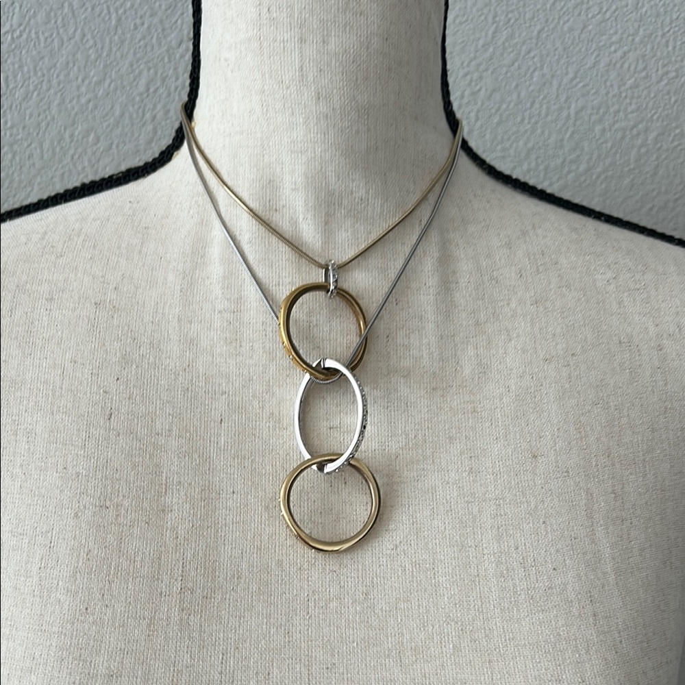 Elegant Gold and Silver Necklace